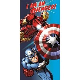 Marvel - Avengers Serviette De Plage, 100% Coton, 140 X 70 Cm I'am Avenger