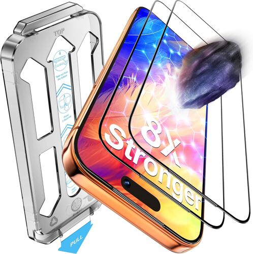 2 Pièces Verre Trempé Pour Iphone 17 Pro (6.3'), Dureté 9H+ Military-Grade Protection Écran, [Avec Kit D`Installation Rapide] [Sans Bulles] [Transparence Hd]