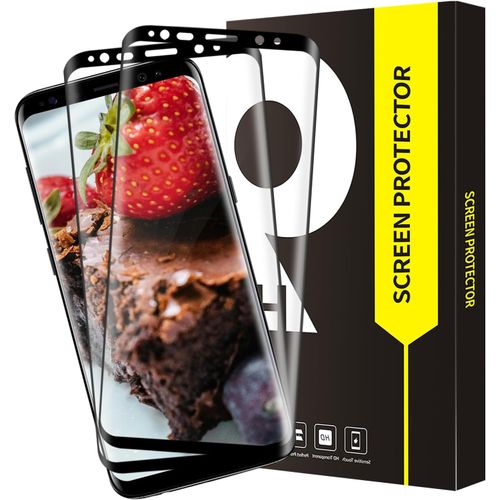 TRAHOO-Verre Trempé pour Samsung Galaxy S8, pas de bulles vitre protection, Dureté 9H, Sensible au Toucher, Haute Sensibilité, Couverture 3D, HD Ultra-Clair Samsung S8 protection écran-2 pièces
