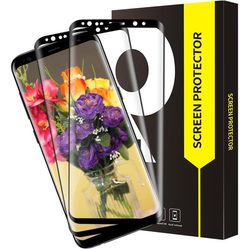 JGD-2 Pack Verre Trempé pour Samsung Galaxy S9, 9H Dureté, Résistant aux Rayures vitre protection, Sans bulles, Haute Sensibilité, bords incurvés en 3D, Ultra HD Samsung S9 protection écran