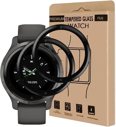 2 Pièces Verre Trempé Pour Garmin Venu 2s, Sans Bulles, Anti Rayures, Anti-Choc, À L'épreuve Des Bulles Protection Écran, Haute Sensibilité, Hd Claire Garmin Venu 2s Vitre Protection