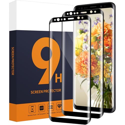 TRAHOO-2 pièces Verre Trempé pour Samsung Galaxy S9, bords incurvés en 3D, Dureté 9H, à l'épreuve des bulles vitre protection, Haute Sensibilité, Haute définition Samsung S9 protection écran