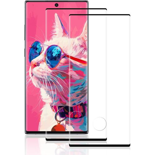 JGD-Vitre Protection pour Samsung Galaxy Note 10 Plus/ 10+ Verre Trempé, 2 Pièces film trempér [Dureté 9H][HD Claire][Sans Bulless][Anti Rayures] protection ecran