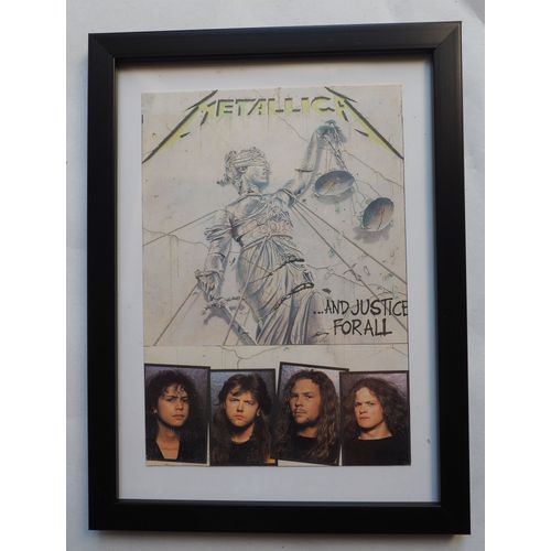Metallica "And Justice For All", Carte Postale De Collection, Encadrée, Vintage, Décoration