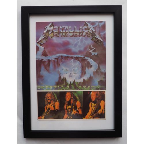 Metallica "Creeping Death". (Première Édition 1984), Carte Postale De Collection, Encadrée, Vintage, Décoration