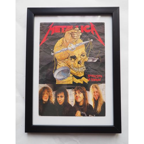 Metallica "Harvester Of Sorrow", Carte Postale De Collection, Encadrée, Vintage, Décoration