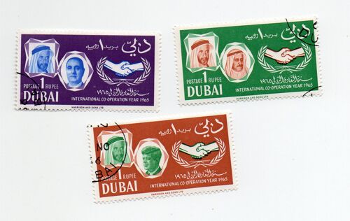 Dubaï- Série De 3 Timbres Oblitérés- Année 1965