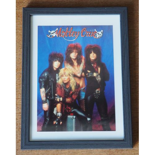 Mötley Crüe "Photo De Groupe, Période 80's ", Carte Postale De Collection, Encadrée, Vintage, Décoration