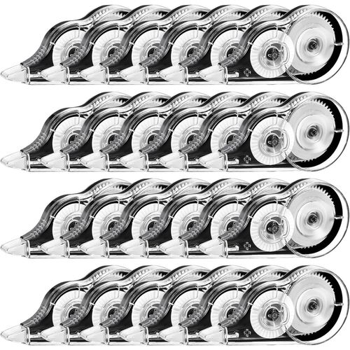 24 Rubans Correcteurs Yoosso, 12m X 5 Mm Mini Ruban Correction Avec Capuchon Pour Bureau Ecole Maison Enfants Etudiants Adultes Noir
