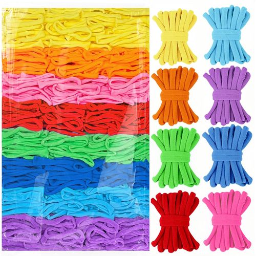 Boucles Tissage 800 Pieces Loom 7 Pouces Couleurs Arc-En-Ciel Projets Diy Enfants Adultes