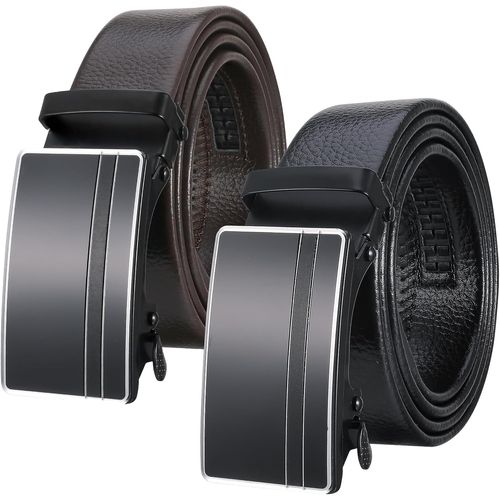 Ceinture Homme Cuir Boucle Automatique 30mm 2 Pieces