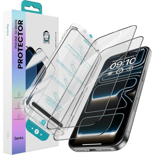 KALANKA-2 Pièces Verre Trempé pour iPhone 17 Pro Mat Couverture Complète Film Protection écran Matte Anti-Reflet et Anti-Traces de Doigts, 9H HD Vitre Protecteur Avec Dépoussiérage Automatique