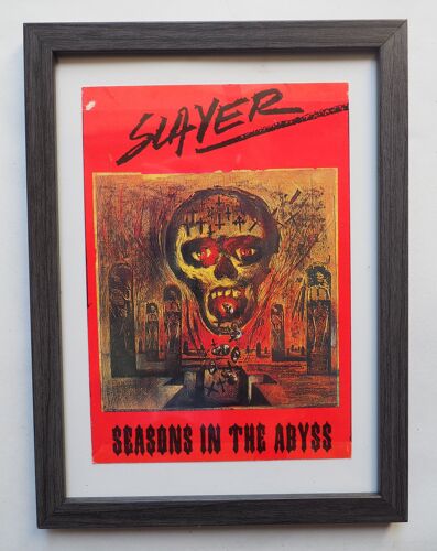 Slayer "Seasons In The Abyss", Carte Postale De Collection, Encadrée, Vintage, Décoration
