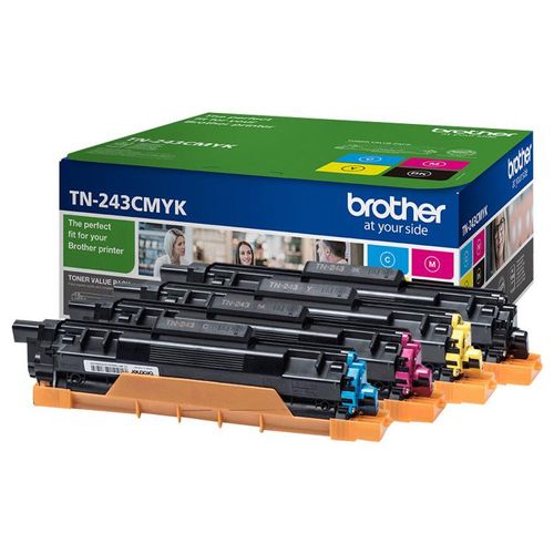 Brother TN243CMYK Value Pack - Pack de 4 - noir, jaune, cyan, magenta - original - cartouche de toner