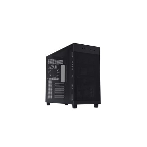ASUS Prime AP303 Tempered Glass (Noir) - Boîtier PC Gaming ATX (4 litres, Prise en Charge de Carte Graphique et radiateur jusqu'à 360 mm, Panneau Avant USB 3.2 Gen 2 Type-C)