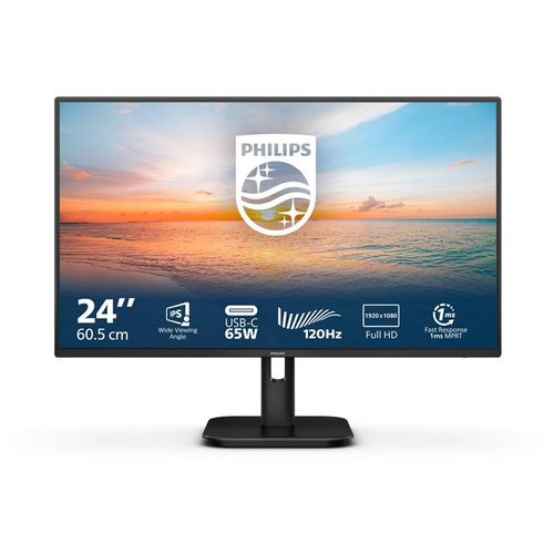 Philips 24E1N1300A - Écran LED - 24" (23.8" visualisable) - 1920 x 1080 Full HD (1080p) @ 100 Hz - IPS - 1300:1 - 1 ms - HDMI, USB-C - haut-parleurs - noir texturé
