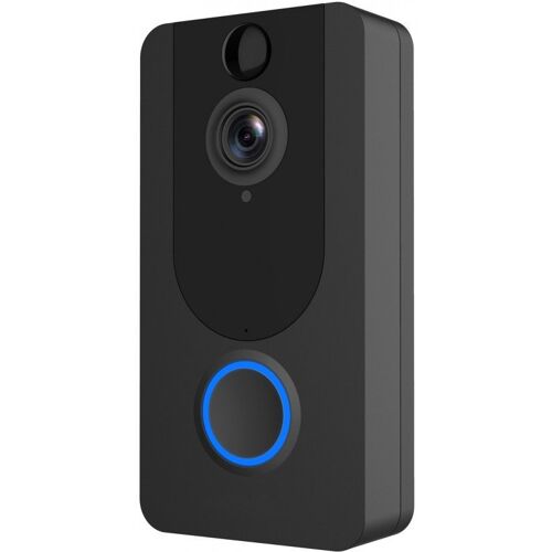 Platinet Pvd7 - Sonnette Sans Fil Avec Caméra 1080p - Wifi Noir