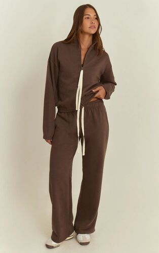 Femme Jogging Chocolat À Cordons Ajustables Conrastants | Taille Xl