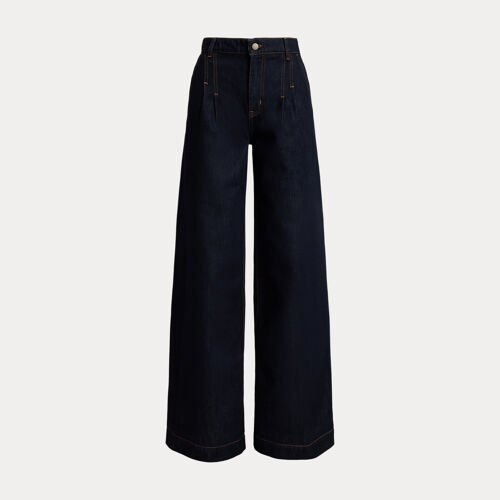 Jean Plissé Taille Haute Jambe Large