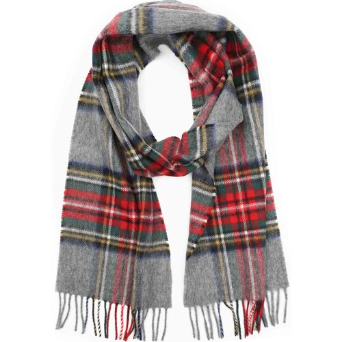 Suitable Echarpe À Carreaux Merinos Multicolour Multicoloré Gris Rouge