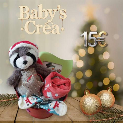 Panier cadeau de Noël naissance