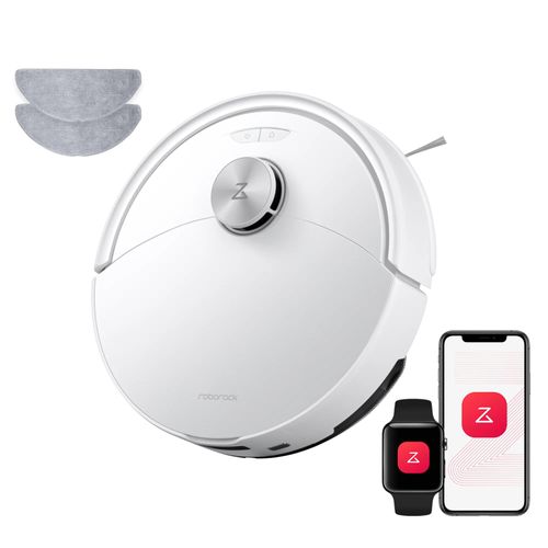 roborock Q10 S5 Set Robot Aspirateur Laveur, 10000 Pa Aspiration, Double Anti-emmêlement, Système VibraRise 2.0, Levage des Serpillères de 8 mm, Navigation PreciSense LiDAR, Évitement d'obstacles