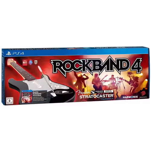 Pack rock band 4 & guitare Fender Stratocaster (sans fil) PS4