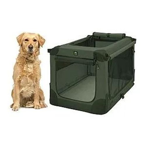 Cage De Transport - Maelson - Soft Kennel - 82x59x59cm - Vert Très Foncé - Intérieur