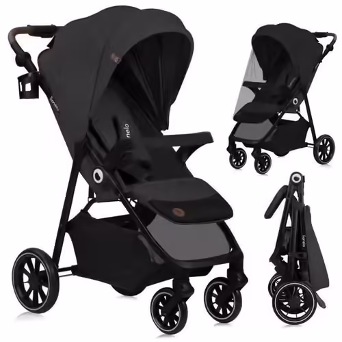 Poussette Canne 6-48 Mois Lionelo Emma One - Pliage D'une Seule Main - Grande Surface - Moustiquaire - Gris