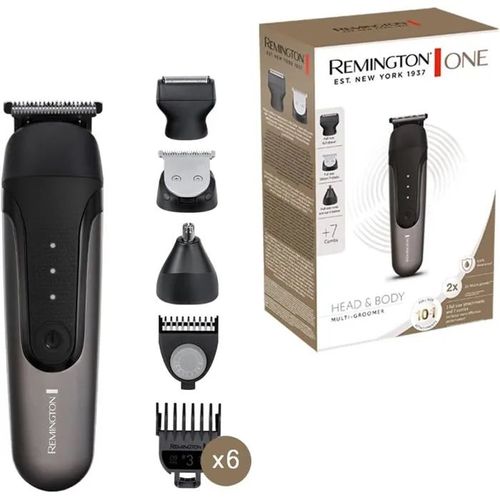 Tondeuse Électrique Remington One Pg760 10-En-1 Étanche Avec 3 Têtes Interchangeables