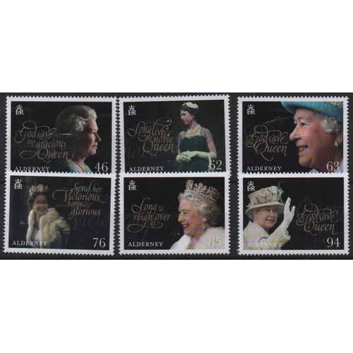 Alderney-Aurigny Timbres La Reine Elisabeth Ii 2001