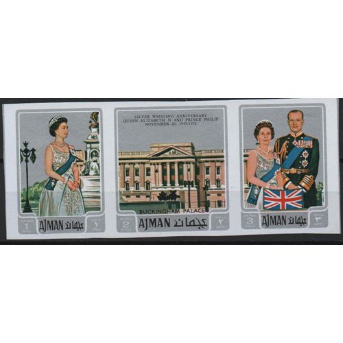 Emirats Arabes Unis ( Ajman ) Mariage De La Reine Elisabeth Ii 1947- 1972