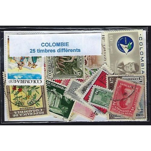 Colombie 25 Timbres Différents