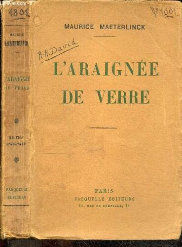 L Araignee De Verre - Edition Originale Sur Vélin Bibliophile