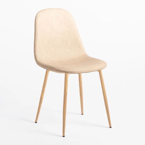 Pack de 4 chaises de salle à manger Glamm Bois naturel