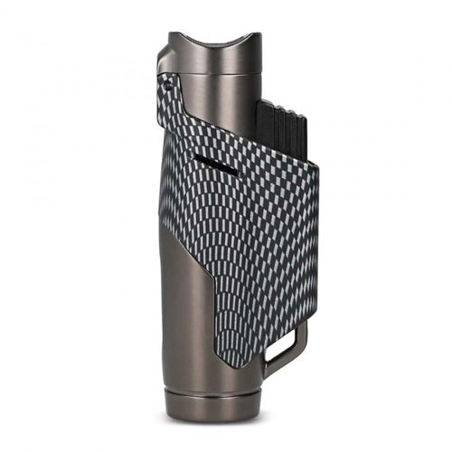 Briquet Triple Torche Carbone Design Pour Cigare