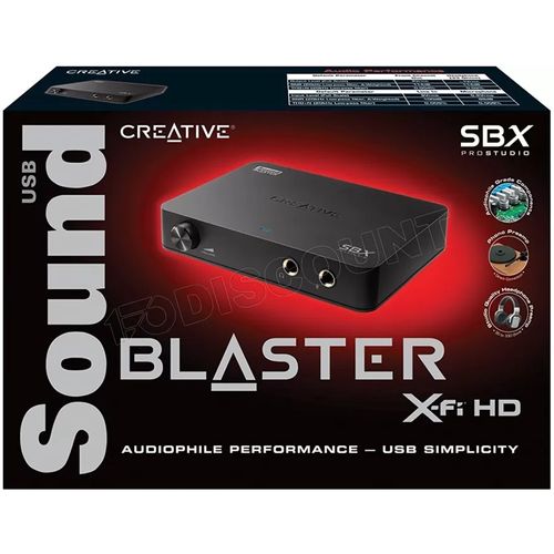 Creative Sound Blaster X-Fi HD - Carte son - 24 bits - 96 kHz - 114 dB rapport signal à bruit - stéreo - USB 2.0