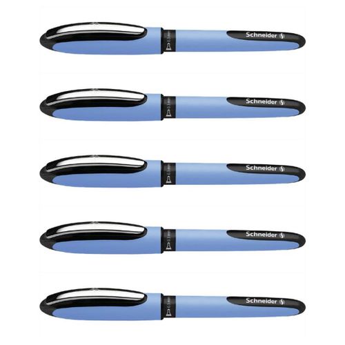 Schneider Lot De 5 Rollers À Encre One Hybrid N 03 Noir
