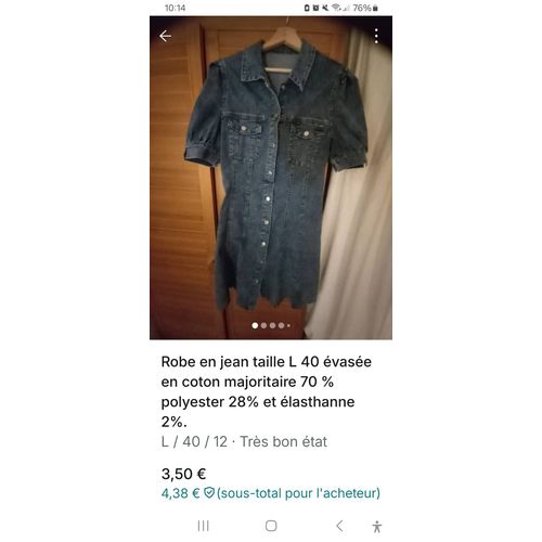 Robe En Jean De Taille 40 Fr Neuve