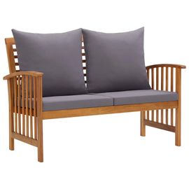 Prolenta Premium - Banc De Jardin Avec Coussins 119 Cm Bois Solide D'acacia