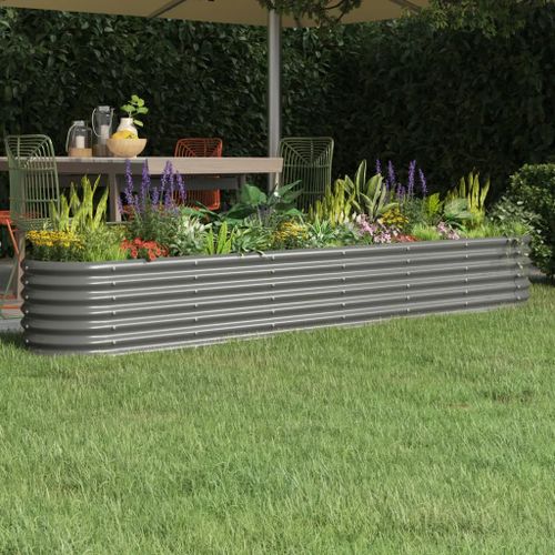 Prolenta Premium - Lit Surélevé De Jardin Acier Enduit De Poudre 260x40x36 Cm Gris