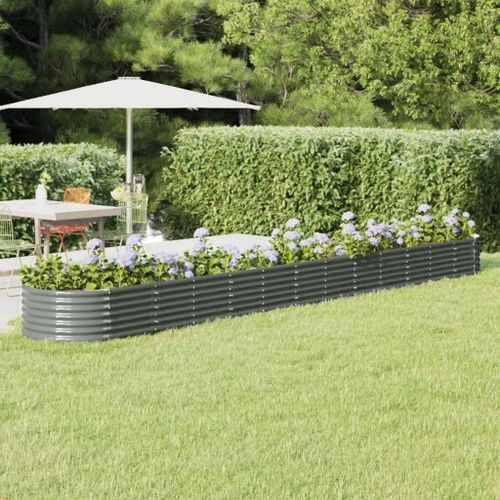 Prolenta Premium - Lit Surélevé De Jardin Acier Enduit De Poudre 512x80x36 Cm Gris