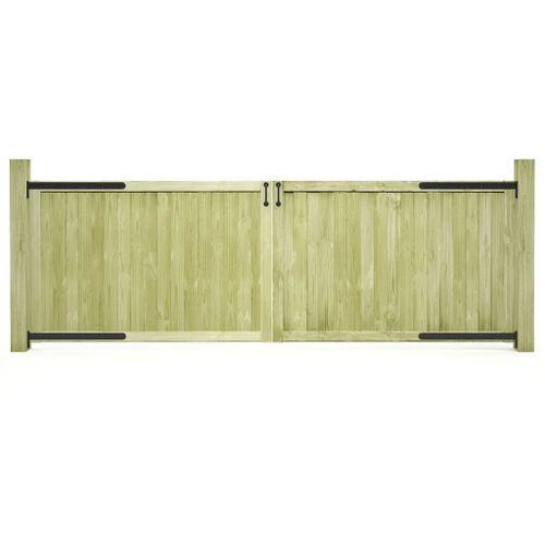 Prolenta Premium - Portillons De Jardin 2 Pcs Bois De Pin Imprégné 300x100 Cm