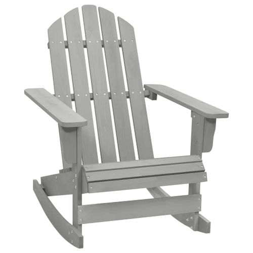 Prolenta Premium - Chaise à bascule de jardin Bois Gris