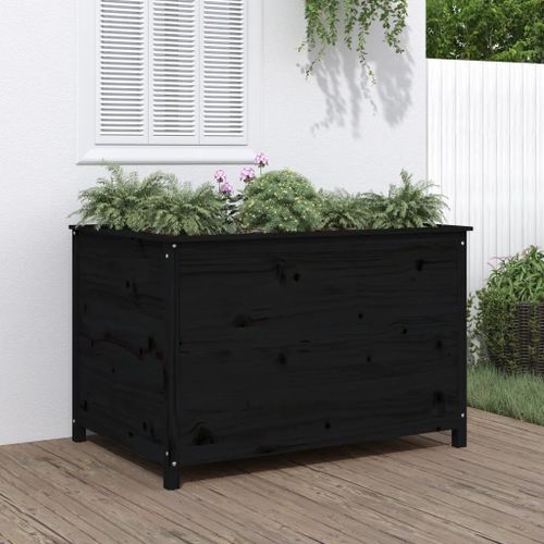 Prolenta Premium - Lit Surélevé De Jardin Noir 119,5x82,5x78 Cm Bois De Pin Massif