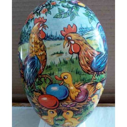Boite Forme Oeuf Décor Poule Canard