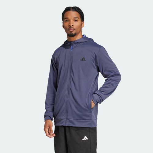 Veste À Capuche Entièrement Zippée Camouflage Train Essentials Adidas - Shadow Navy - Xl