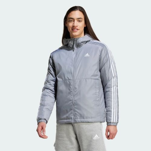 Veste À Capuche Protection Isolante Essentials 3 Bandes Adidas - Grey - M