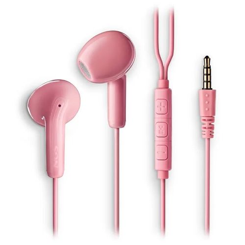 NGS CROSS FLIP PINK: Casque intra Jack 3,5 mm, micro, contrôle volume, bouton multifonction, assistant vocal. Rose.