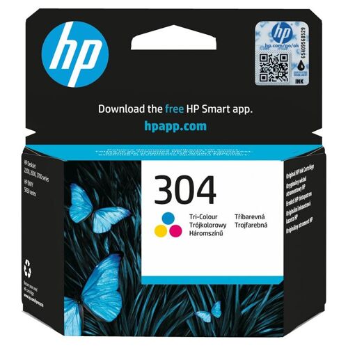 HP 304 - Couleur (cyan, magenta, jaune) - original - blister - cartouche d'encre - pour AMP 130; Deskjet 26XX, 37XX; ENVY 50XX